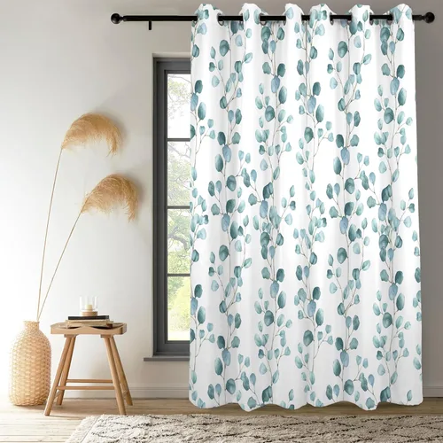Vista 16 de Renaiss Pink Cherry Patels - Cortinas opacas con aislamiento térmico de flores de cerezo japonés, cortinas de ventana de dormitorio con estampado