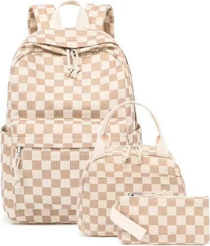 Vista 34 de Bluboon - Mochila escolar para niñas y mujeres para uso diario y de estilo informal, para portátil de 15 pulgadas, con bolsa para almuerzo y bolsa