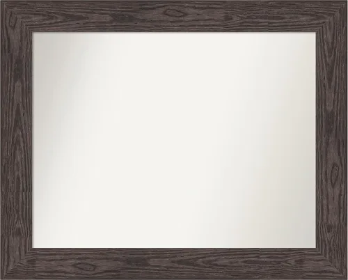 Vista 442 de Amanti Art Espejo personalizado, espejo de baño negro puente, espejo de pared o espejo de tocador de baño sobre el fregadero (26 x 26 pulgadas)