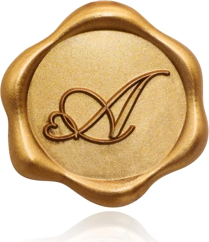 Vista 2 de SWANGSA Heart Design - Calcomanías de cera con letra A, 50