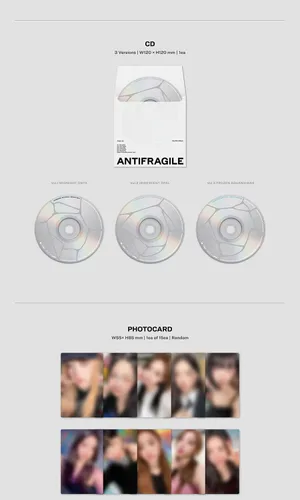 Vista 4 de (Pre-Order Benefit) LE SSERAFIM ANTIFRAGILE 2nd Mini Album ( VER.3 )+1ea Store Gift Photo Card K-POP SEALED