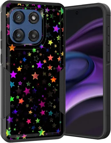 Vista 252 de para Moto G Play 4G 2024, funda de dos capas híbrida resistente y a prueba de golpes, PC duro + silicona suave protectora para Motorola Moto G Play