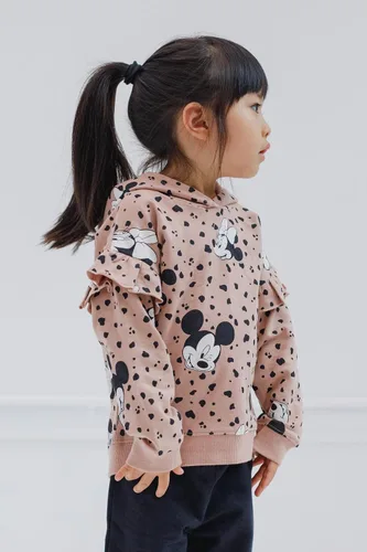 Vista 4 de Disney Minnie Mouse - Conjunto de sudadera con capucha y pantalones de forro polar para niñas pequeñas