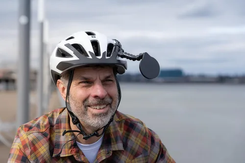 Vista 4 de Espejo para casco de ciclismo EVT, zona segura