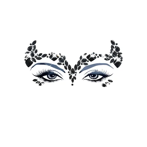Vista 15 de Neva Nude Americana Crystal Jewel - Adhesivo de cristal para la cara, gemas para carnavales, Halloween, festivales, raves y fiestas, adhesivo