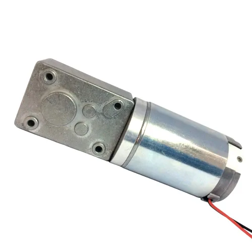 Vista 2 de Pequeño motor de engranaje helicoidal de DC 24V alto par 50RPM eje de salida 8MM para piezas de bricolaje