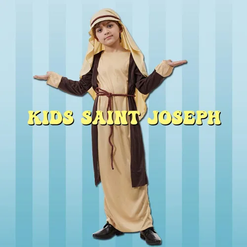 Vista 2 de EraSpooky Disfraz de San José para niños, disfraz religioso bíblico