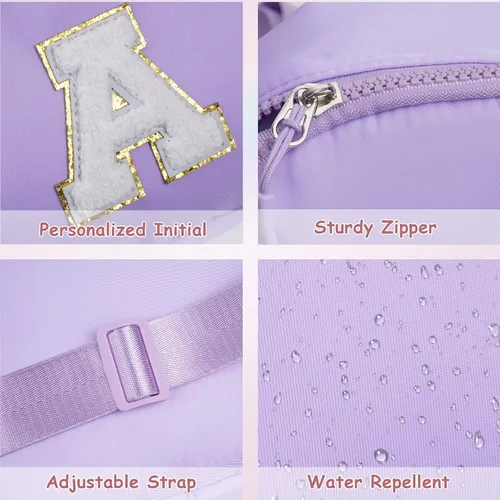 Vista 7 de YOOLIFE Bolso bandolera con inicial, bolsas pequeñas para niñas y mujeres, regalos para adolescentes, niñas, adolescentes, novia, dama de honor