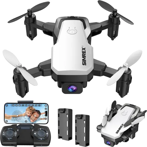 Vista 12 de SIMREX X300C Mini Drone con Cámara 720P HD FPV, Cuadricóptero a Control Remoto Plegable con Mantenimiento de Altitud, Flip 3D, Modo Sin Cabeza