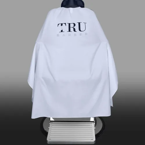 Vista 2 de TRU BARBER Capa de corte de peluquería, ligera e impermeable, capa de salón profesional con cierre a presión, capa de peluquería, capa