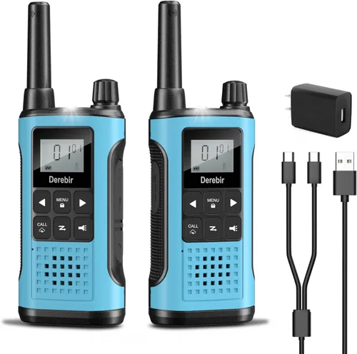 Vista 14 de Rechargeable Walkie Talkies for Adults Long Range-4 Pack Black & Blue & Orange & Yellow