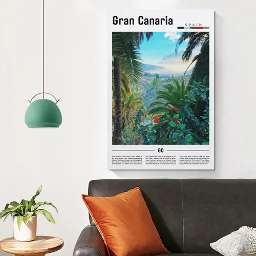 Vista 4 de Gran Canaria Travel Print,Gran Canaria Poster Print,Gran Canaria Travel Gift,SPAIN Print Poster for Room Aesthetics Canvas Wall Art Poster And Print