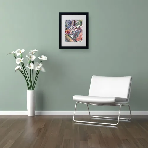 Vista 3 de Trademark Fine Art Manor Shadian - Lienzo decorativo para pared, diseño de flores en el bosque, con marco negro, 11 x 14 pulgadas