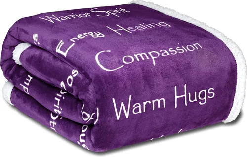 Vista 10 de Manta súper suave de regalo para mujeres u hombres - Luz y amor, compasión, recuperación pronto, positividad, coraje, inspiración, curación, apoyo