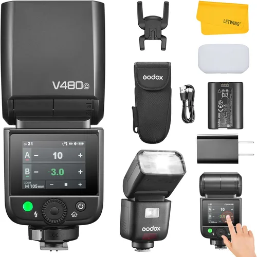 Vista 12 de Godox V480 S V480-S TTL Flash para Sony, 2.4G GN50 HSS 1/8000s Sony Flash