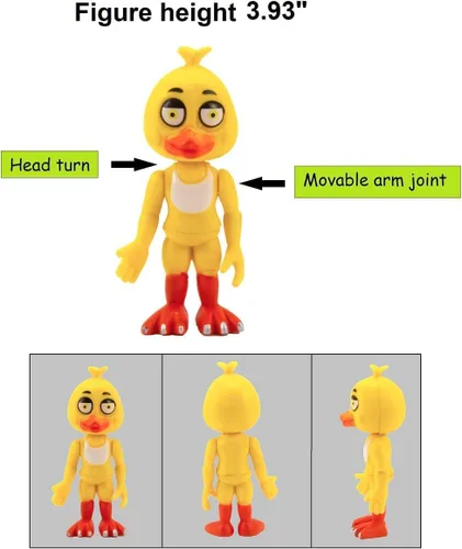 Vista 3 de NA Toysvill FNAF - Figuras de acción (juego de 6 piezas) Juego de figuras inspiradas en Five Nights at Freddy's Toys Figuras, adornos