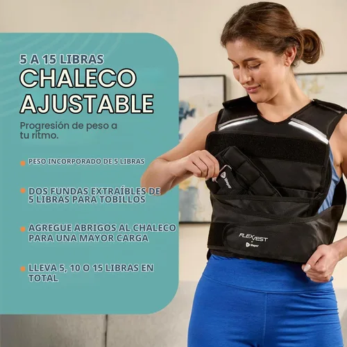 Vista 5 de Lifepro FlexVest Adjustable Weighted Vest for running