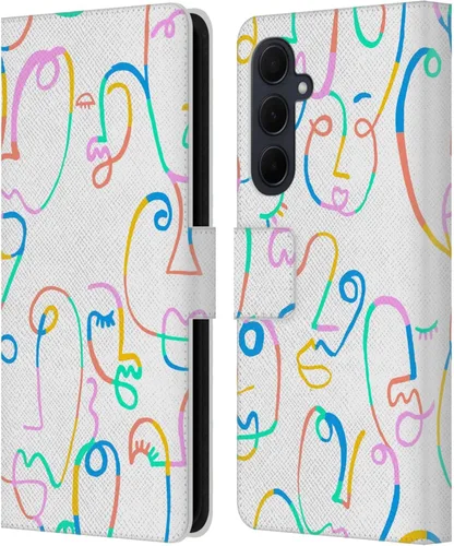 Vista 203 de Head Case Designs Officially Licensed Ninola Brushstrokes Multi Colorful Leather Wallet Case Compatible with Samsung Galaxy A07 4G