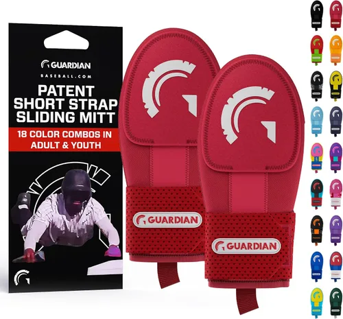 Vista 8 de Guardian Baseball Guantes deslizantes – Tallas para jóvenes y adultos – Guante deslizante para béisbol – Correa de compresión elástica, paquete de 2