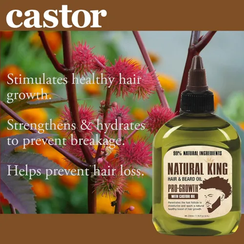 Vista 9 de SFC Natural King Pro-growth Aceite de ricino para cabello y barba 7.1 oz