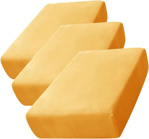 Vista 45 de CONRUSER Funda de cojín elástica de terciopelo suave, funda de cojín de felpa de terciopelo suave, fundas de sofá, protector de muebles con parte