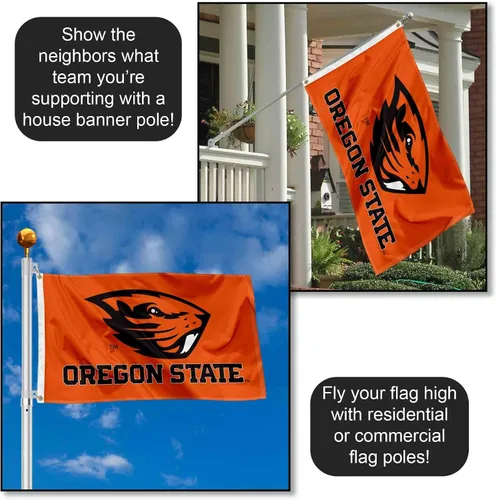 Vista 3 de College Flags & Banners Co. Oregon State Beavers OSU University - Bandera de universidad grande