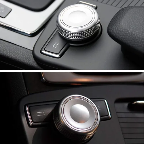 Vista 2 de Micro Traders Eje de perilla de aluminio, compatible con Mercedes Comand Reparación para 2048709958 2128702751 2048707458 2048700779