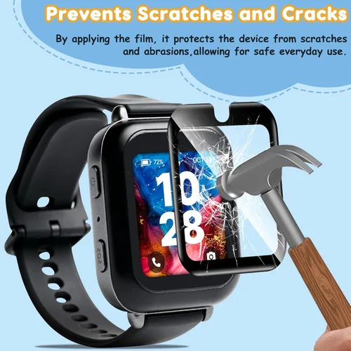 Vista 3 de ottpluscase Protector de pantalla para Bark Watch, [2 unidades] Protector de pantalla de vidrio templado, protección general, sensible al tacto