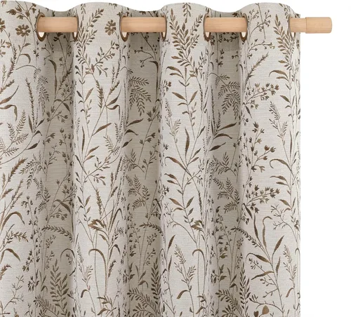 Vista 16 de BGment Cortinas de lino beige para dormitorio de 63 pulgadas de largo, cortinas de ventana con ojales y ojales para ventana de sala de estar, 2