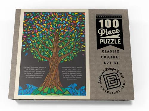 Vista 4 de MyPuzzle Árbol de la Vida, Póster Vintage – Rompecabezas de 100 piezas premium para adultos