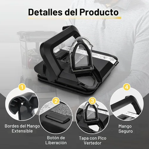 Vista 3 de Tapa de repuesto compatible con Ninja Blender de 72 onzas XL (solo para nuevos modelos con extensión de llanta), compatible con Ninja BL660 BL770