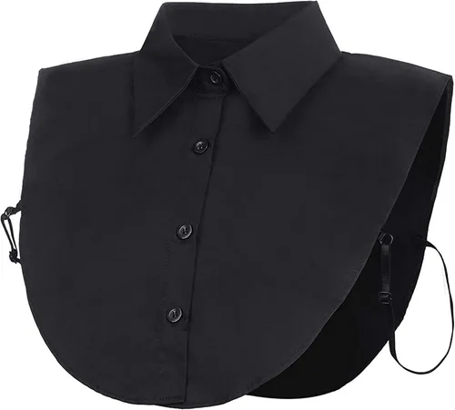 Vista 5 de SATINIOR 3 piezas falso cuello mujeres desmontable Dickey blusa media camisas cuello