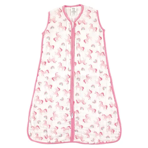 Vista 4 de Luvable Friends - Saco de dormir para bebé sin mangas, diseño unisex, Saco de dormir sin mangas de muselina de algodón, 0-6 meses