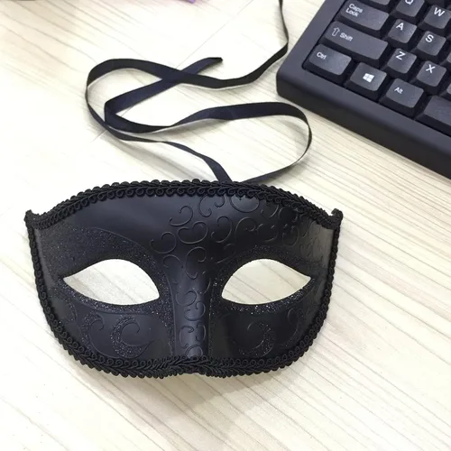Vista 3 de Juego de 2 máscaras venecianas para parejas, máscara de baile de máscaras, carnaval Mardi Gras