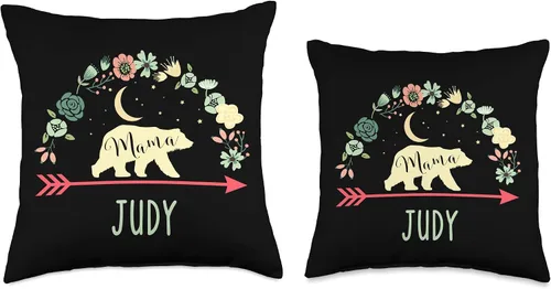 Vista 3 de Mama Bear Judy Name Gifts Judy Name Gift Personalizado Mama Bear Home Decor Throw Pillow 16x16, Multicolor