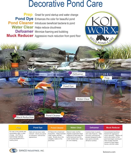 Vista 7 de KoiWorx Water Clear – Clarifica estanques decorativos y ornamentales, seguro para Koi – 1 cuarto de galón