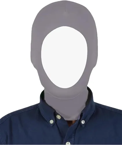 Vista 10 de Máscara unisex con capucha Zentai abierta para fiestas de disfraces