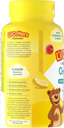 Vista 3 de L'il Critters Kids Omega 3 Gummies 120 gomitas de vitaminas