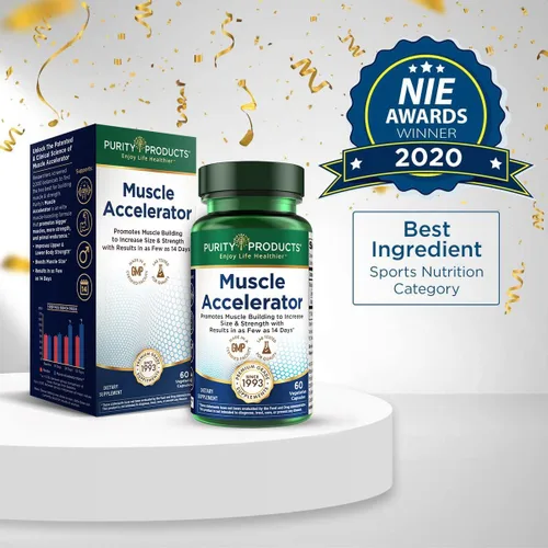 Vista 6 de Purity Products Acelerador muscular de 650 mg patentado y clínicamente probado, mezcla de extractos de hierbas ayurvédicos que promueve la fuerza