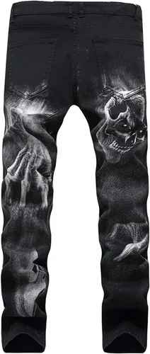 Vista 28 de Enrica Pantalones vaqueros estampados casuales para hombre