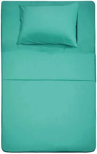 Vista 21 de Juego de sábanas de diseño estampado clásico - Juegos de sábanas con bolsillo profundo ultra suave y transpirable., Microfibra, Celeste (Baby Blue)
