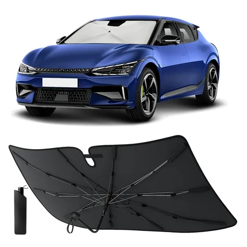 Vista 34 de EcoNour Parasol plegable para parabrisas de Mazda 3 2014-2016 2017 2018, parasol para ventana delantera de automóvil, protección UV, bloqueador
