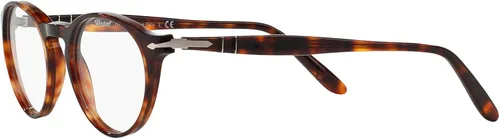 Vista 3 de Persol PO3092V - Marcos redondos para gafas graduadas Negromarrón a rayaslente de demostración