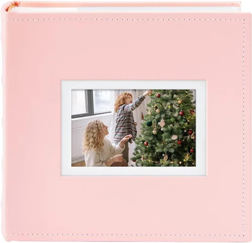 Vista 14 de Golden State Art, álbum de fotos de cuero sintético con capacidad para 200 fotos de 4 x 6 pulgadas con espacio para escribir notas, ideal para bodas