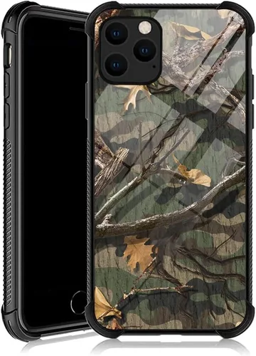 Vista 15 de DJSOK Funda compatible con iPhone 11, diseño con patrón de parachoques trasero, esquinas reforzadas antiarañazos, caver de TPU suave, fundas