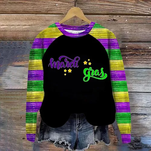 Vista 2 de eguiwyn Sudaderas con capucha para mujer, disfraz con temática de carnaval, máscara de fiesta, manga 34, blusa de desfile con cuello redondo