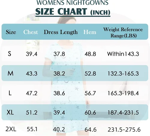 Vista 7 de Zando Vestidos de noche para mujeres adultas, camisones y camisones de algodón para mujer
