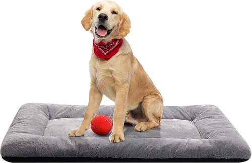 Vista 12 de Alfombrilla de cama para jaula de perro para perros extra pequeños. Cama de jaula de perro ultra suave. Alfombrilla de perrera lavable y Rosa
