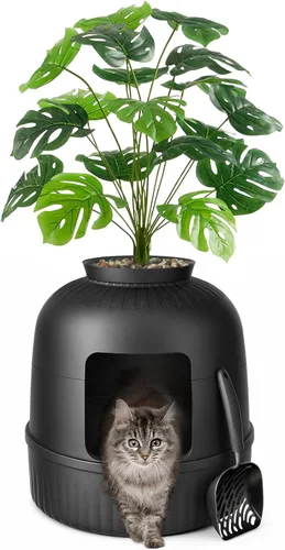 Vista 11 de Lifewit Caja de arena para gatos con sistema eléctrico de control de olores Negro