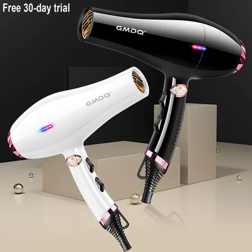 Vista 2 de 【Pantalla inteligente】Secador de pelo profesional 2000 iónico de alta potencia con motor de CA de secado rápido para cabello grueso 4C con accesorio
